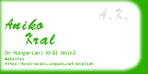 aniko kral business card