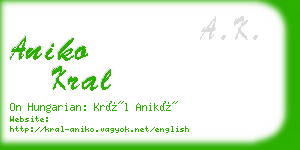 aniko kral business card